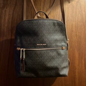 Micheal Kors Brown Signature Backpack